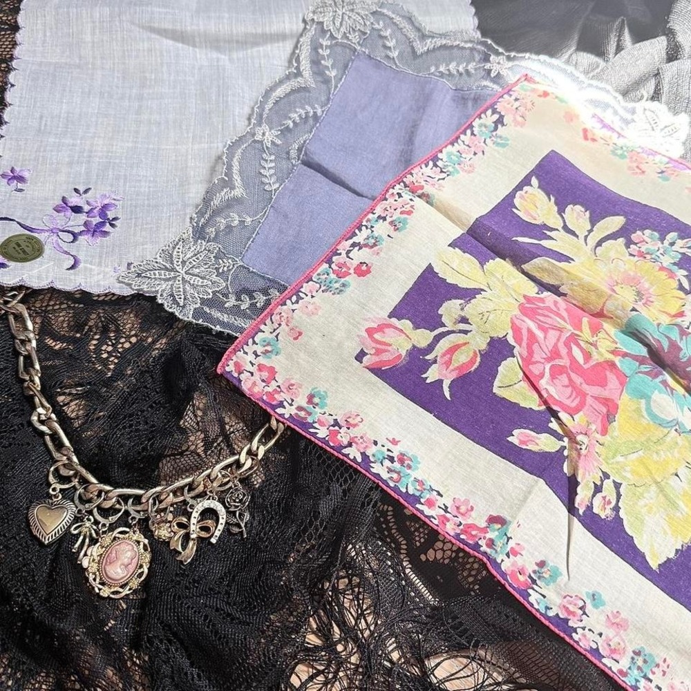 Vintage handkerchief‎ scarf bundle